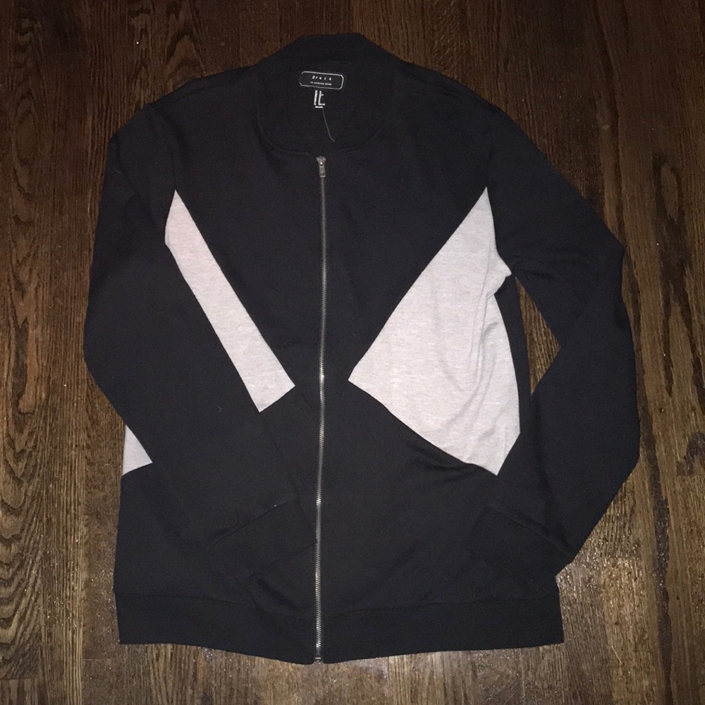 Black and Grey Color Block Sweater